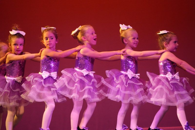 Fresh Coast Dance's youngest dancers lined up on stage
